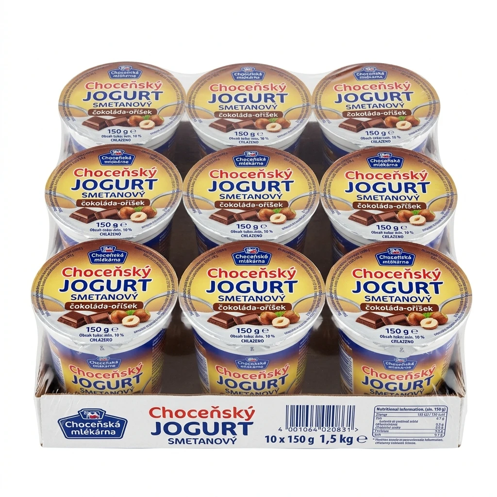 Choceňská mlékárna Choceňský Jogurt smetanový čokoláda-oříšek chlaz. 10 x 150 g
