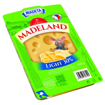 MADETA Madeland Light 30 % sýr plátky chlaz. 100 g