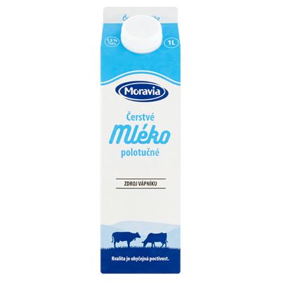 Moravia Mléko čerstvé 1,5% chlaz. 1 l
