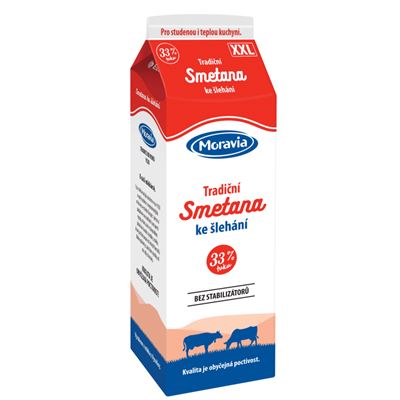 Moravia Smetana ke šlehání 33% chlaz. 1 l