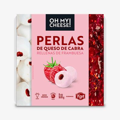 PERLAS Sýr kozí malina chlaz. 9 x 10 g