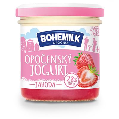 BOHEMILK Opočenský jogurt jahoda 2,8 % tuku chlaz. 150 g