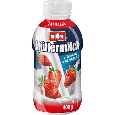 Müllermilch mléčný nápoj s jahodovou příchutí chlaz. 400 g