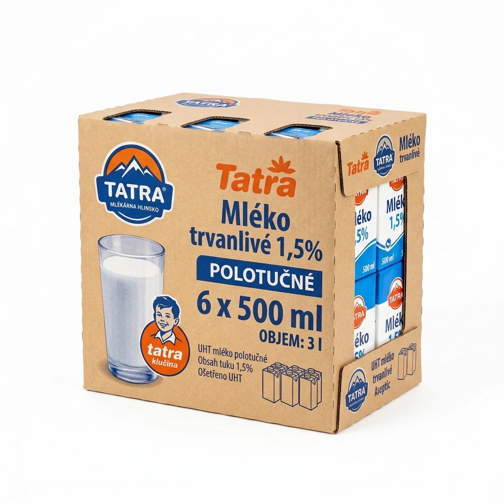 Tatra Mléko trvanlivé 1,5% 6 x 500 ml