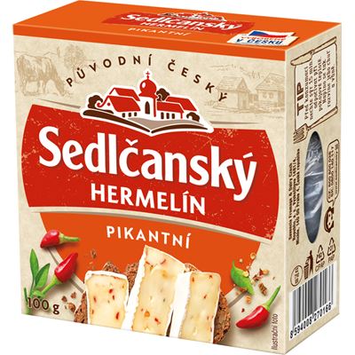 Sedlčanský Hermelín pikantní chlaz. 10 x 100 g