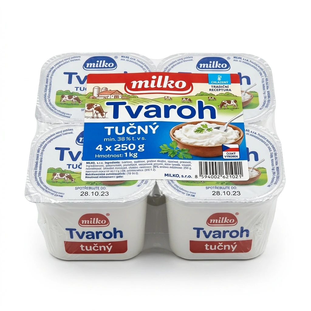 milko Tvaroh tučný chlaz. 4 x 250 g