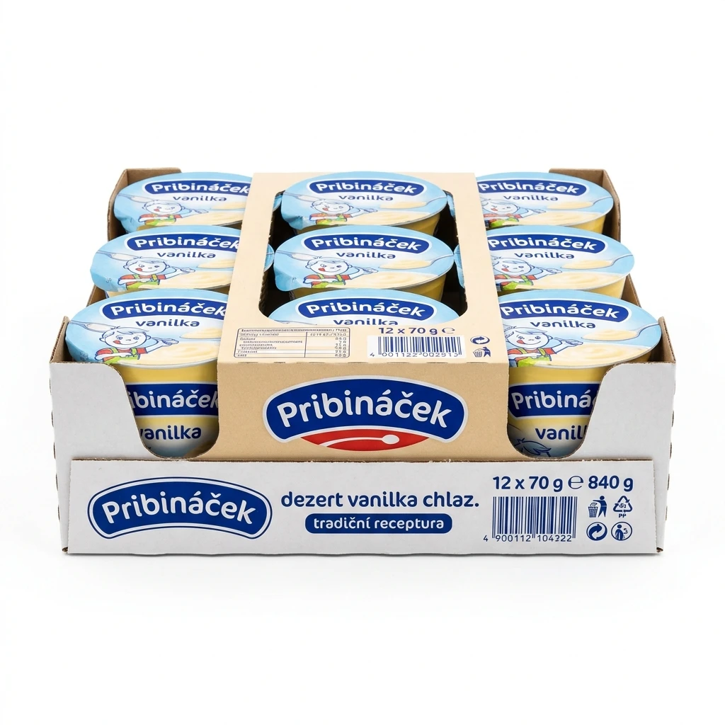 Pribináček dezert vanilka chlaz. 12 x 70 g