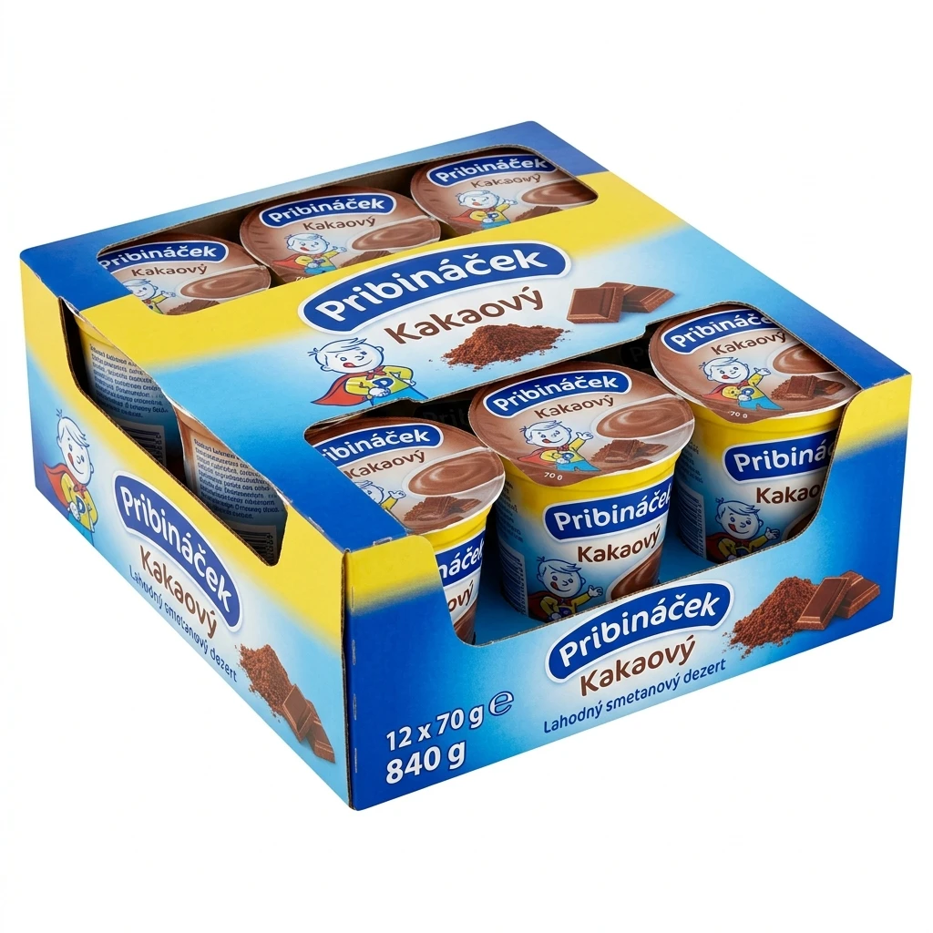 Pribináček dezert kakaový chlaz. 12 x 70 g