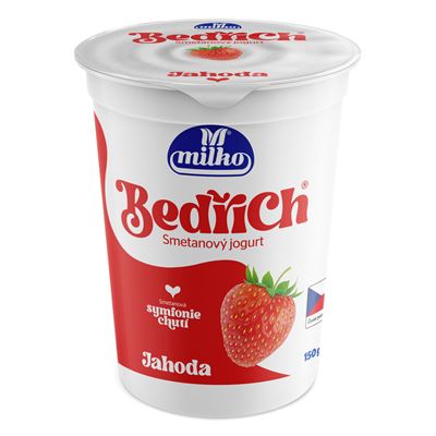 milko Bedřich Jogurt smetanový jahoda chlaz. 10 x 150 g