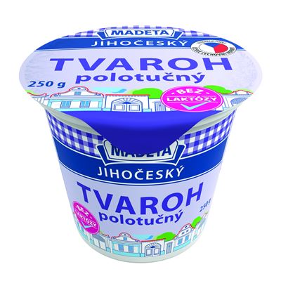 MADETA Jihočeský Tvaroh polotučný bez laktózy chlaz. 250 g