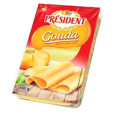PRÉSIDENT Gouda plátky chlaz. 100 g