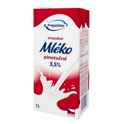 Pragolaktos Mléko trvanlivé 3,5 % 12 x 1 l