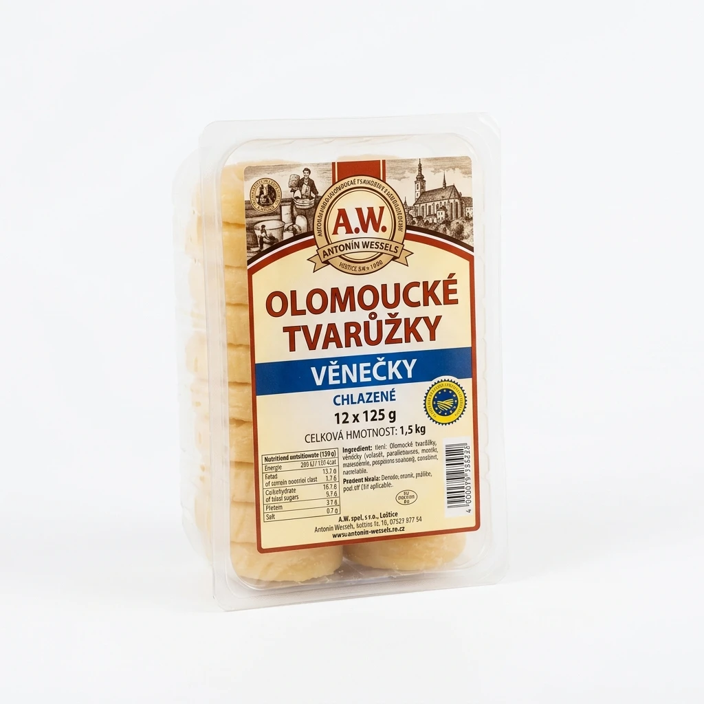 A.W. Olomoucké tvarůžky věnečky chlaz. 12 x 125 g