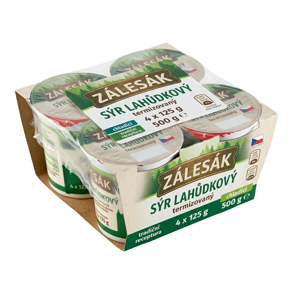 Zálesák sýr lahůdkový termizovaný chlaz. 4 x 125 g