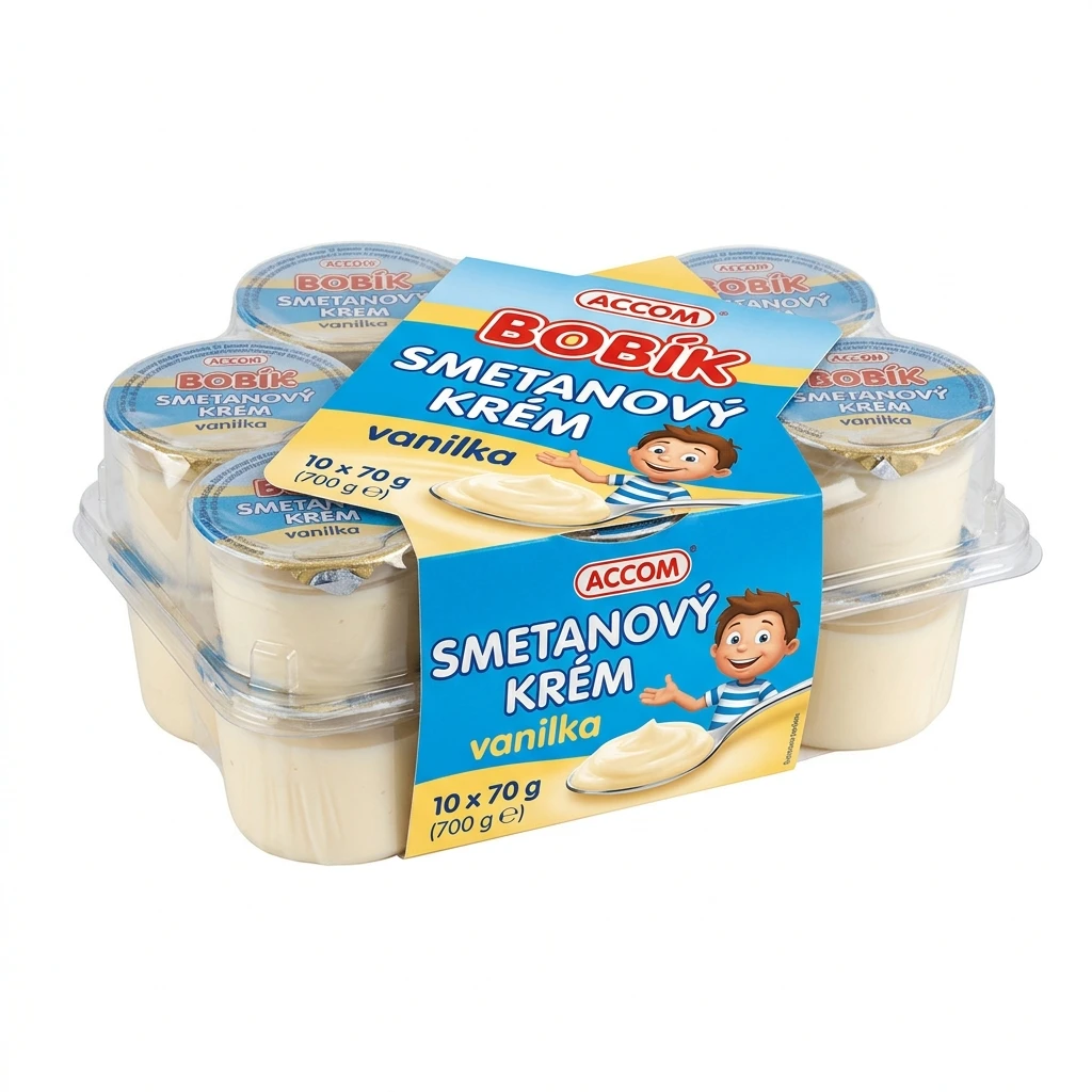 ACCOM Bobík Smetanový krém vanilka chlaz. 10 x 70 g