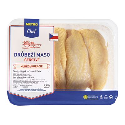 METRO Chef Výběrové kuřecí prsní řízky s kůží ochranná atmos. chlaz. 1 kg
