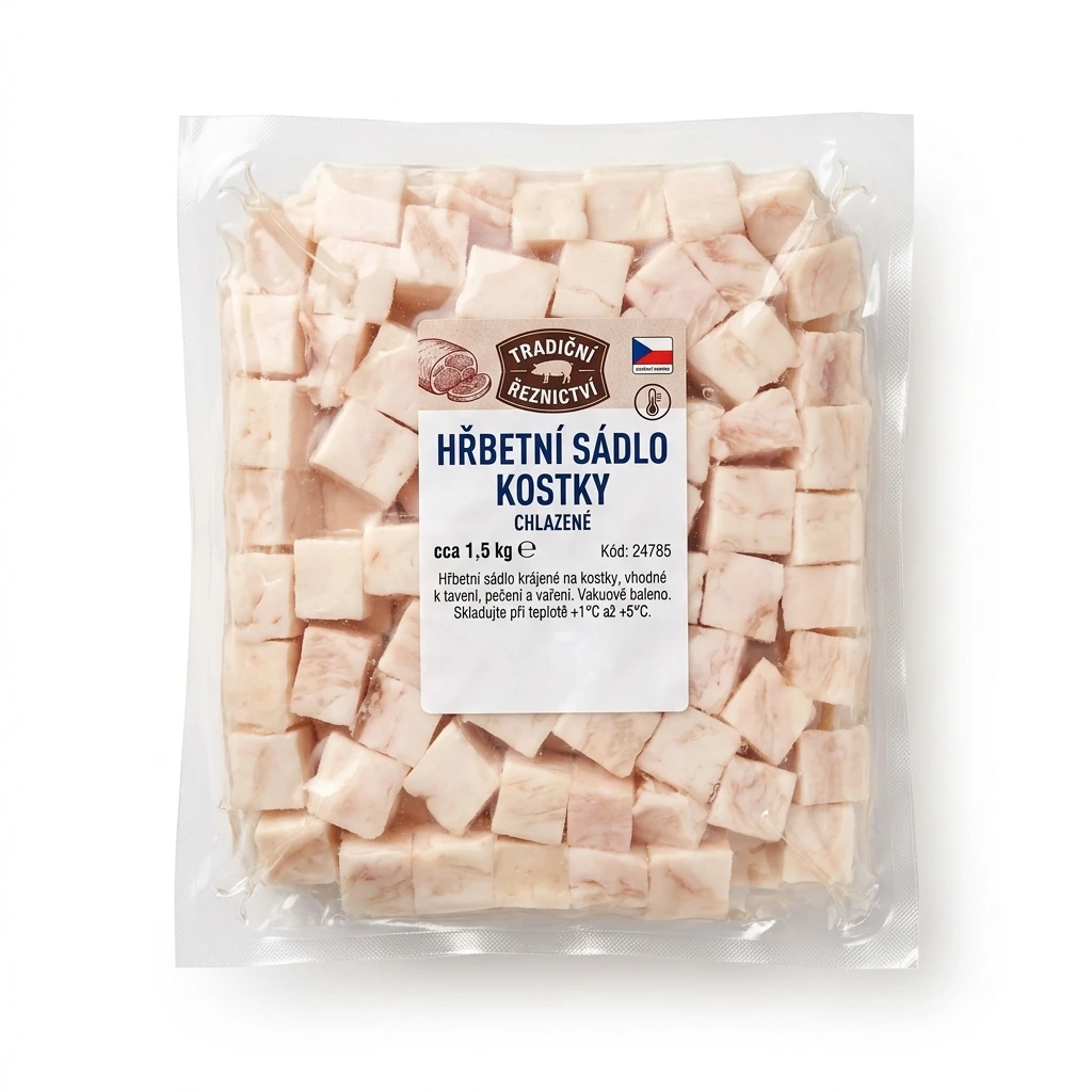 Hřbetní sádlo kostky chlaz. cca 1,1 kg