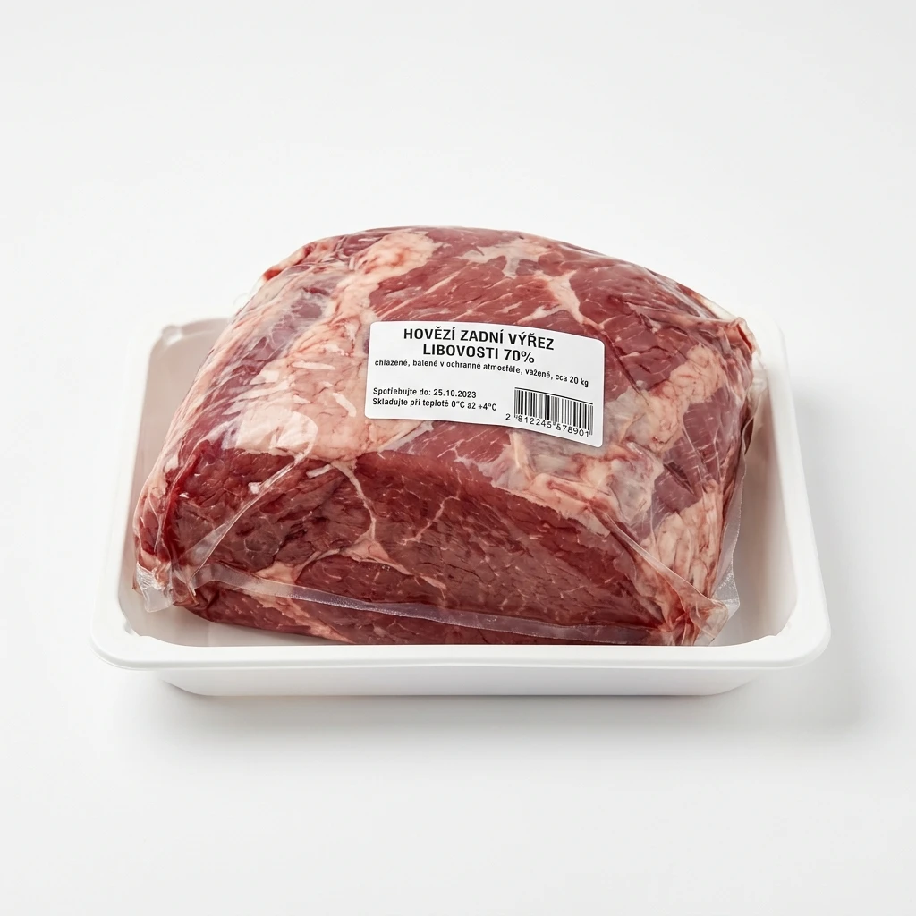 Hovězí zadní výřez libovosti 70% chlaz. váž. cca 20 kg