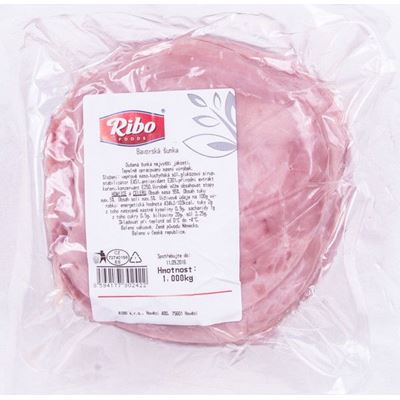 Ribo Bavorská šunka 95% masa plátky chlaz. 1 kg