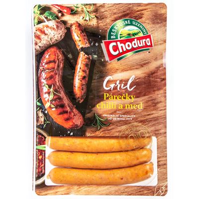 CHODURA Párečky grilovací s chilli a medem chlaz. 270 g