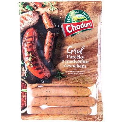 CHODURA Párečky grilovací s medvědím česnekem chlaz. 270 g