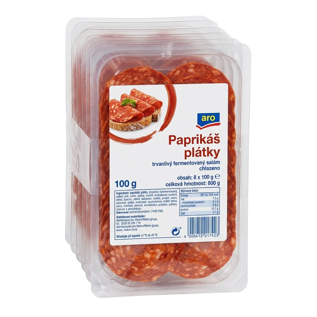 aro Paprikáš plátky chlaz. 8 x 100 g