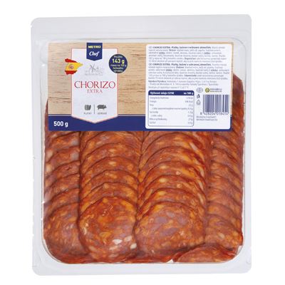 METRO Chef Chorizo extra plátky chlaz. cca 500 g