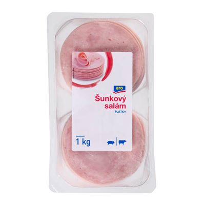 aro Salám šunkový konzumní plátky chlaz. 1 kg