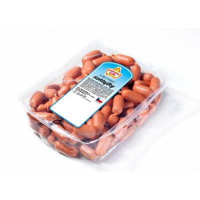 VODŇANSKÉ KUŘE Párky kuřecí koktejlové chlaz. váž. cca 1,6 kg