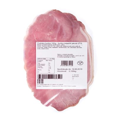 Steinhauser Pražská šunka nejvyšší jakosti plátky (zaručená tradiční specialita) chlaz. 100 g