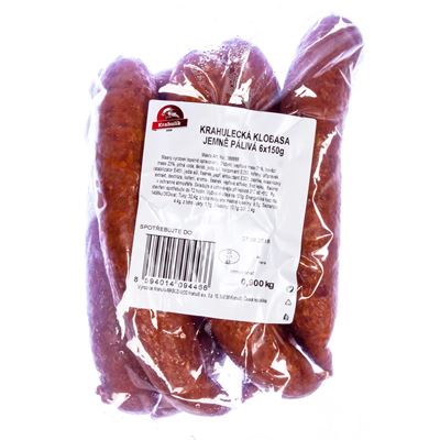 Klobása Krahulecká jemná pálivá chlaz. 6 x 150 g