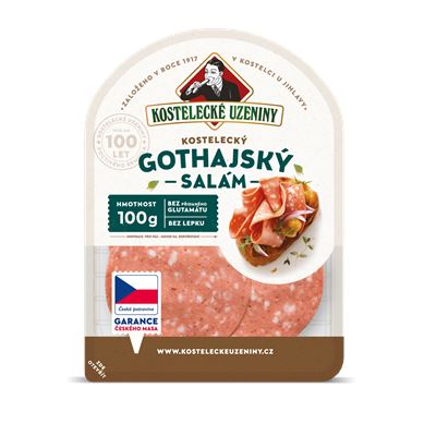 KOSTELECKÉ UZENINY Salám Gothaj chlaz. 100 g