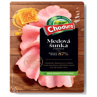 Chodura Medová šunka výběrová plátky chlaz. 100 g