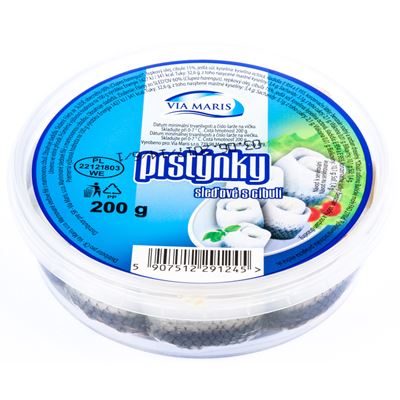 VIA MARIS Sleďové prstýnky s cibulkou chlaz. (pevný podíl 150 g) 200 g