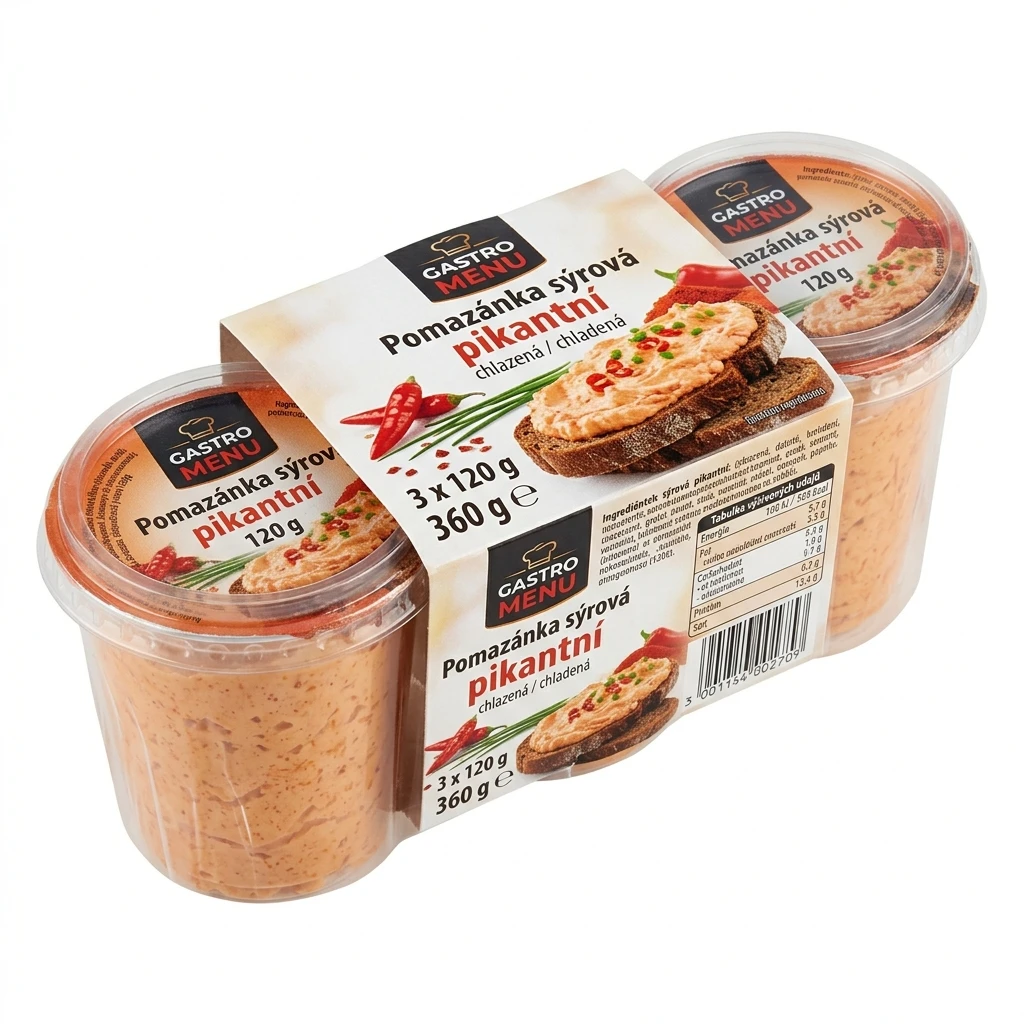 GASTRO MENU Pomazánka sýrová pikantní chlaz. 3 x 120 g