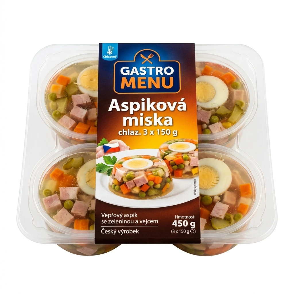GASTRO MENU Aspiková miska chlaz. 3 x 150 g