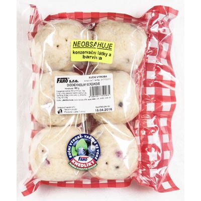 FAHO Knedlíky kynuté borůvkové 6 ks chlaz. 550 g