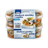 ATLANTIK Sleďové závitky v aspiku chlaz. 4 x 200 g