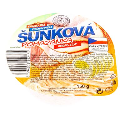 GURMÁN KLUB Pomazánka šunková chlaz. 150 g