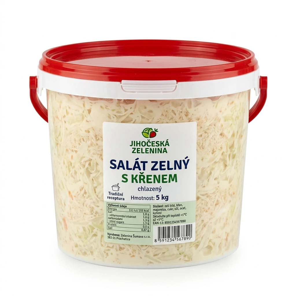 JIHOČESKÁ ZELENINA Salát zelný s křenem chlaz. 5 kg