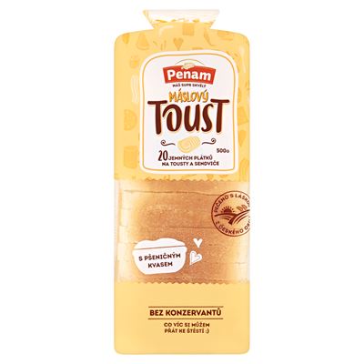 Penam chléb toustový máslový 500 g