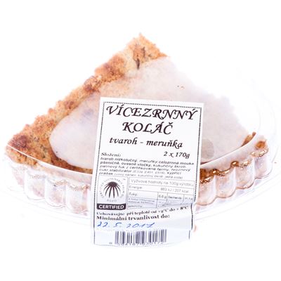 Koláč vícezrnný tvaroh-meruňka 2 x 170 g