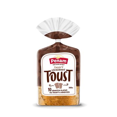 Chléb toastový tmavý vícezrnný 250 g