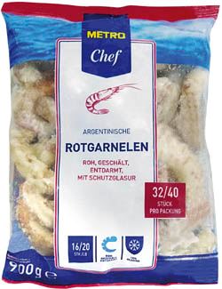 METRO Chef Krevety loupané bez střívka ARG 16/25 mraž. 900 g