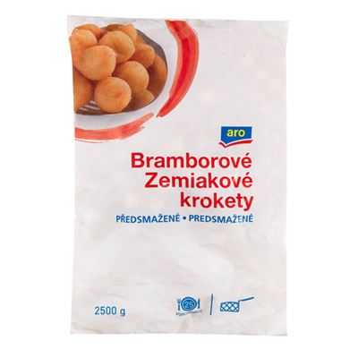 aro Krokety bramborové kulaté předsmažené mraž. 4 x 2,5 kg