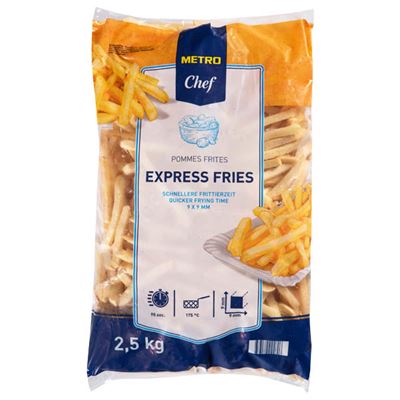 METRO Chef Express Fries Hranolky 9 x 9 mm mraž. 4 x 2,5 kg