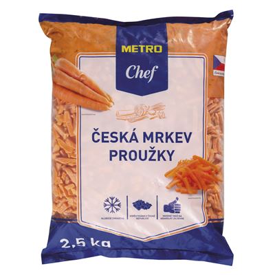 METRO Chef Česká mrkev proužky mraž. 2,5 kg