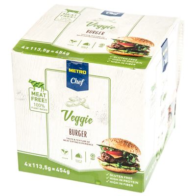 METRO Chef Veggie Burger 9 cm mraž. 4 x 113,5 g (454 g)