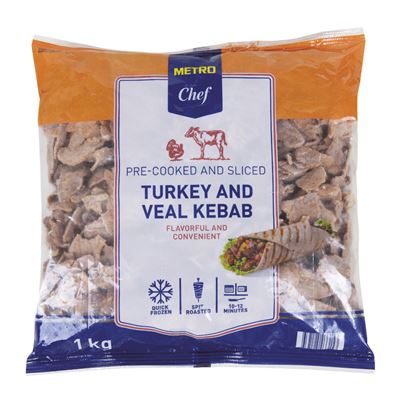 METRO Chef Kebab krůtí/telecí krájený mraž. 1 kg
