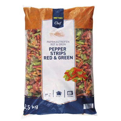 METRO Chef Paprika červená zelená mraž. 2,5 kg